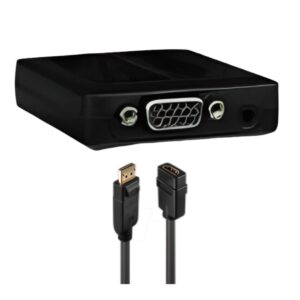 Convertidor HDMI a VGA con Audio y Alimentación Micro USB, Soporte Full HD 1080p