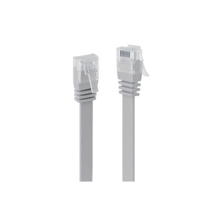 Cable Plano De Red CAT.6 U / UTP, Gris - 2.0 Metros