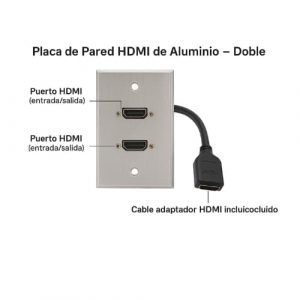 Placa Frontal De Aluminio Con 2 Puertos HDMI