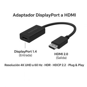 Adaptador DisplayPort a HDMI
