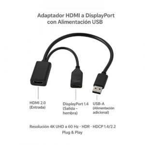 Adaptador HDMI a DisplayPort