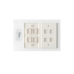 Placa Frontal Tipo EE. UU. para Keystone, 4 Puertos