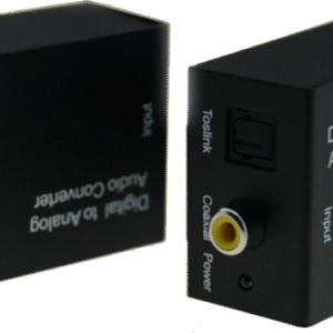 Convertidor de Audio Digital a Analógico, Coaxial y Óptico a RCA, Alta Fidelidad