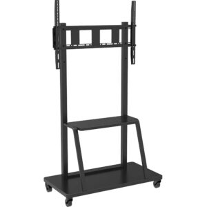 Soporte Móvil para Pantallas de 50" a 100" con Ruedas y Estante | Capacidad 150 kg