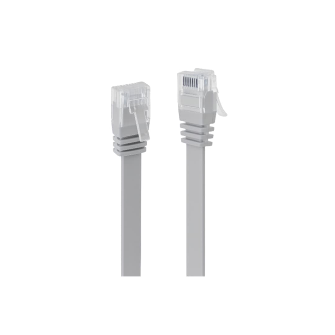 Cable Plano De Red CAT.6 U / UTP, Gris - 2.0 Metros