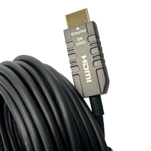Cable HDMI 2.1 Activo de Fibra Óptica 8K 60Hz HDR10 - 100 Metros | 48 Gbps | HDCP 2.2