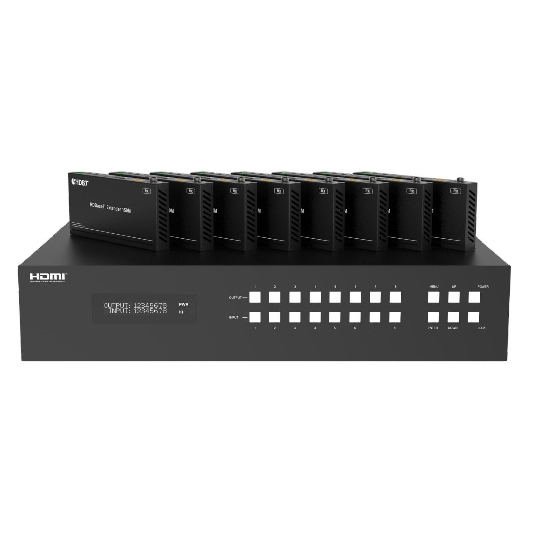 Matriz HDMI 2.0b 8x8 HDBaseT (150 m)