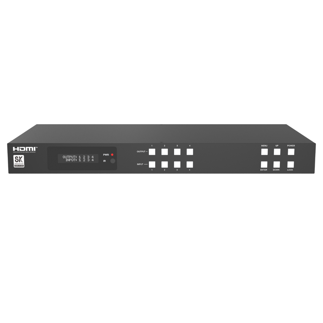 Matriz HDMI 8K 4x4 Profesional con Desembebedor de Audio – 48 Gbps / HDMI 2.1 - Imagen 3