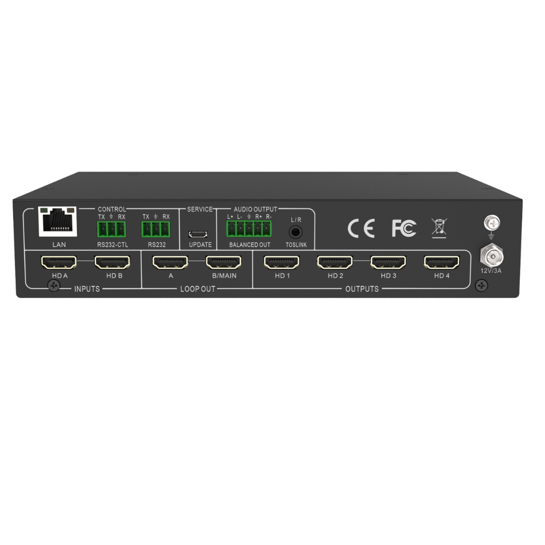 Procesador Profesional Video Wall HDMI 2x4 4K UHD con Escalador, Compensación de Biseles y Daisy Chain - Imagen 3