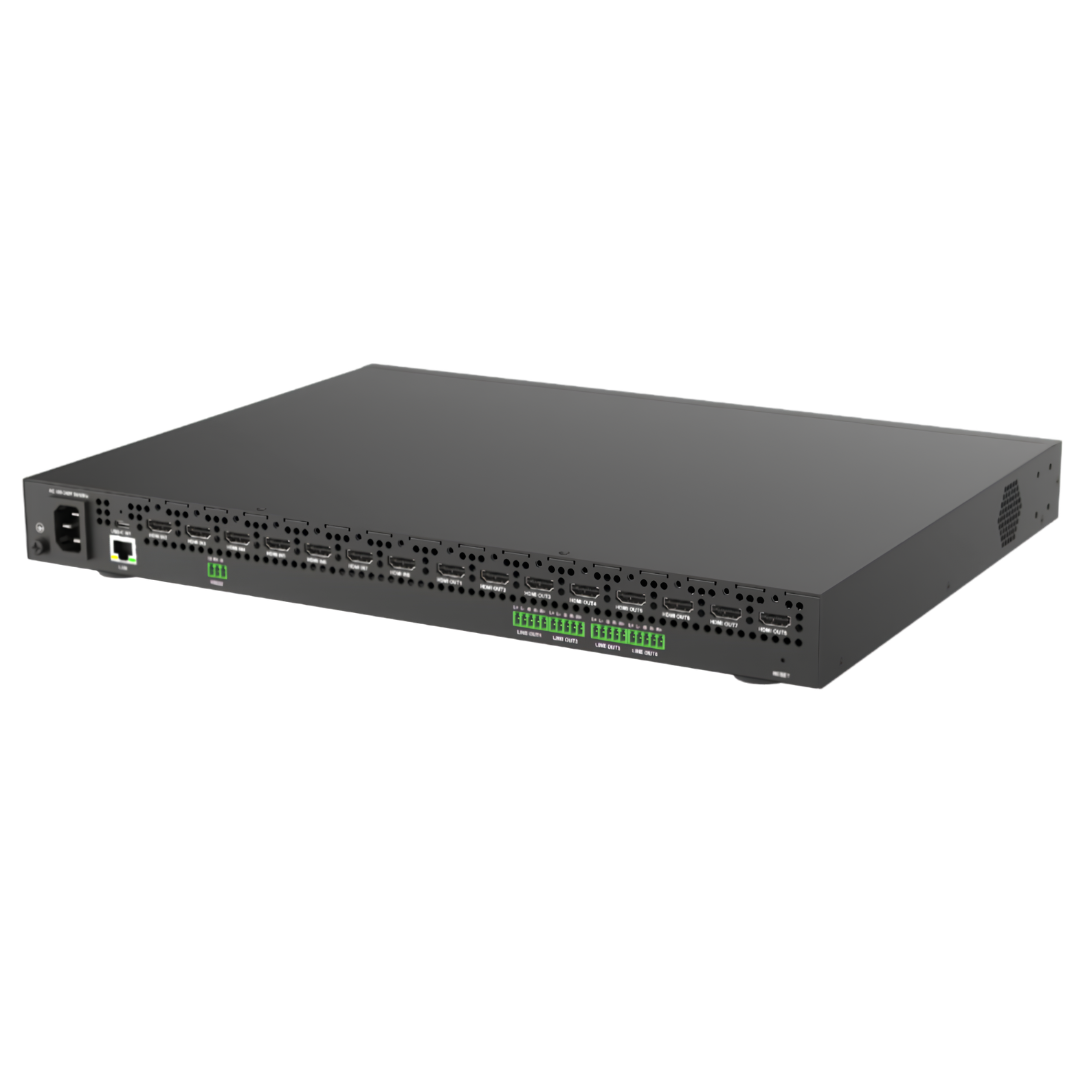 Matriz HDMI 2.0 Seamless 8x8 4K 60 Hz con Video Wall, Multi-View, USB-C y Desembebedor de Audio - Imagen 2
