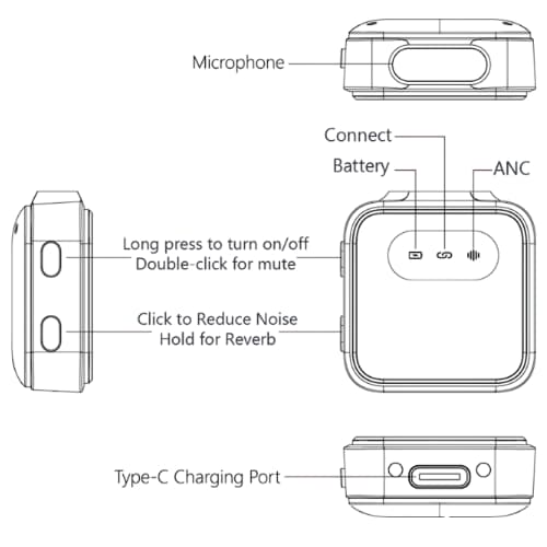 AI mini Micrófono inalámbrico