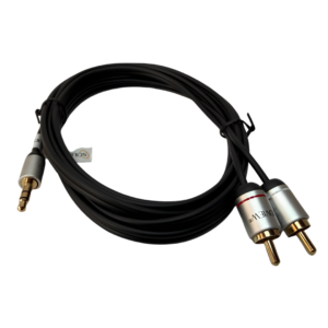 Cable de Audio SolidView 3,5 mm a 2 RCA Estéreo, OFC, Doble Blindaje