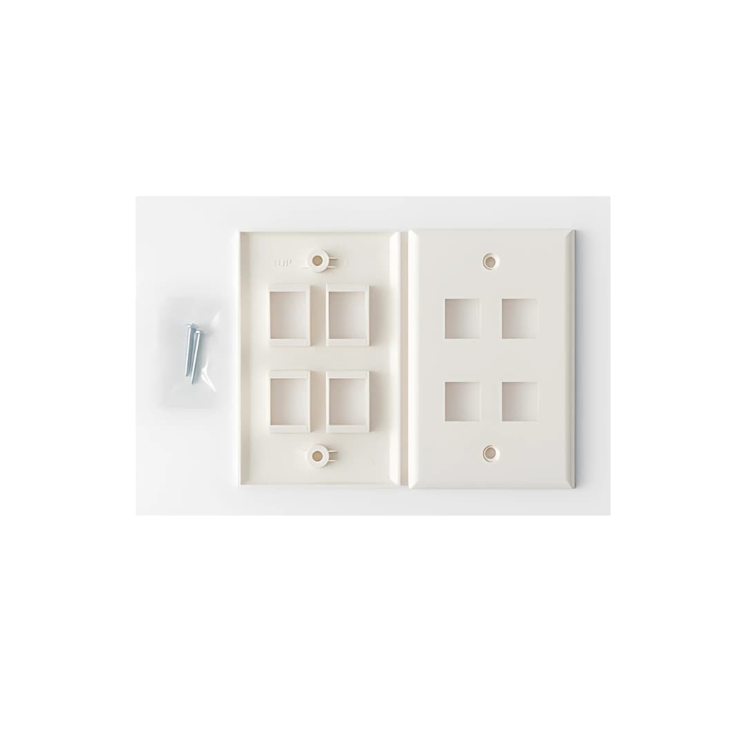 Placa Frontal Tipo EE. UU. para Keystone, 4 Puertos