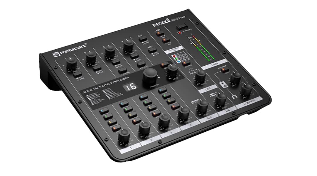 Mezclador digital de audio 8x6