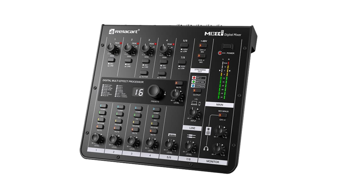 Mezclador digital de audio 8x6