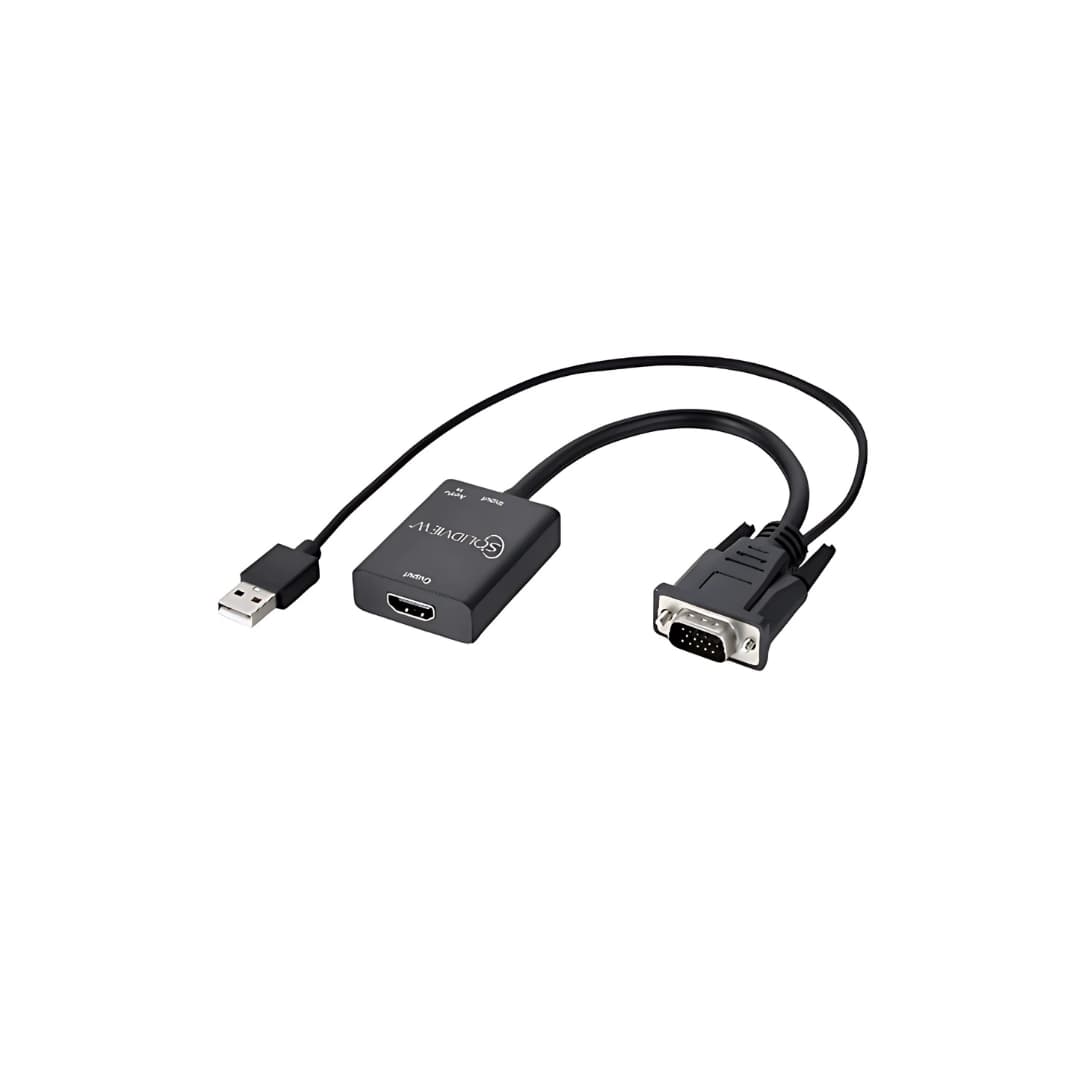 Cable Adaptador VGA Macho + Audio a HDMI Hembra