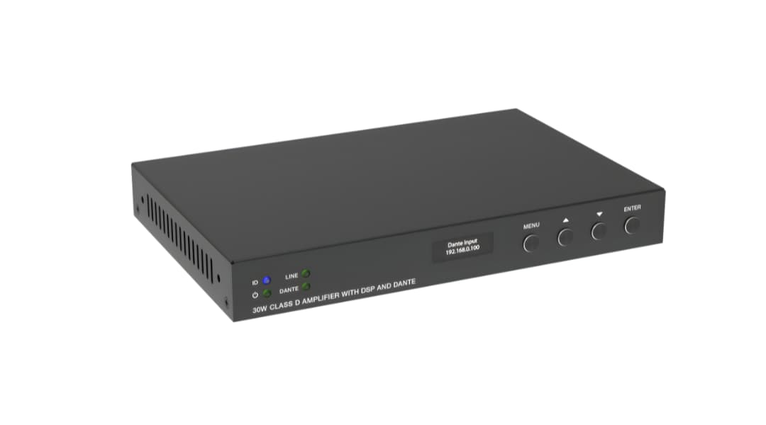 Amplificador De Audio 2x15W Clase D Con Dante® y Entradas Line/Mic (4/8ohm) - Imagen 2