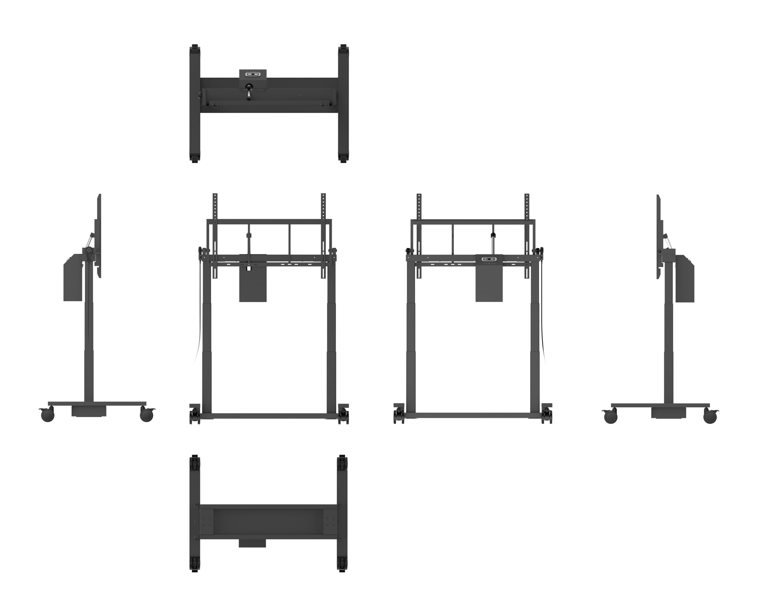 MAXHUB EST11 – Soporte Móvil Eléctrico Con Ajuste de Altura y Giro Para Displays Interactivos (55″–86″)