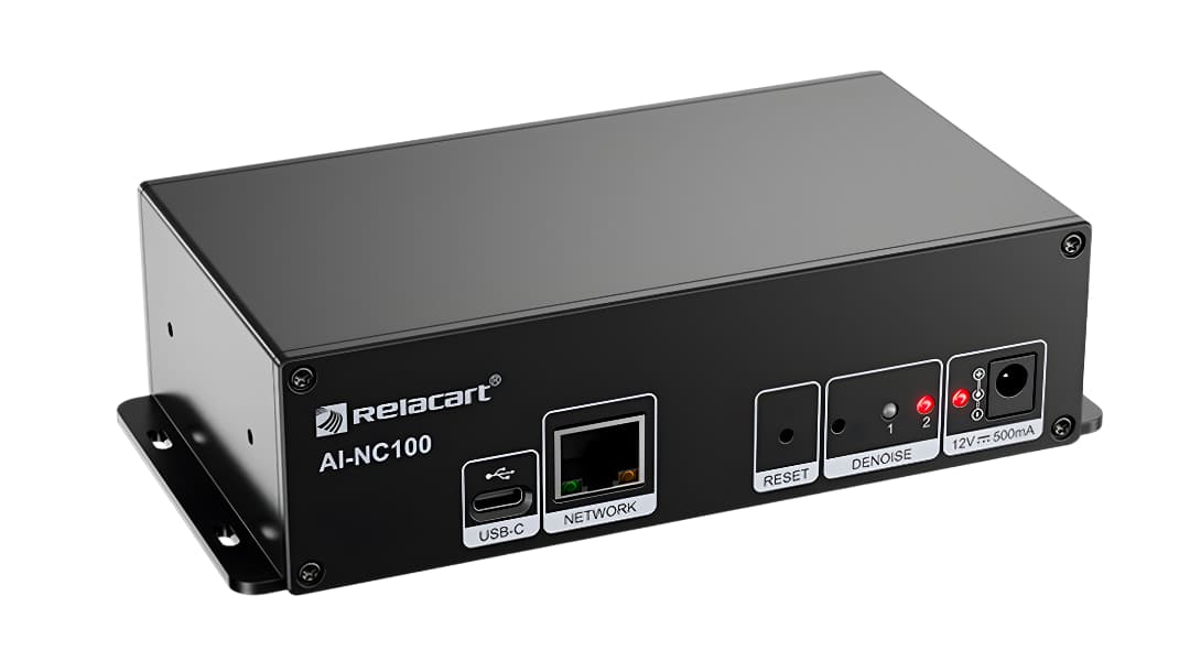 AI-NC100 – Procesador de Audio Con Cancelación de Ruido Por IA / De-Reverberación / AEC / Supresión de Feedback