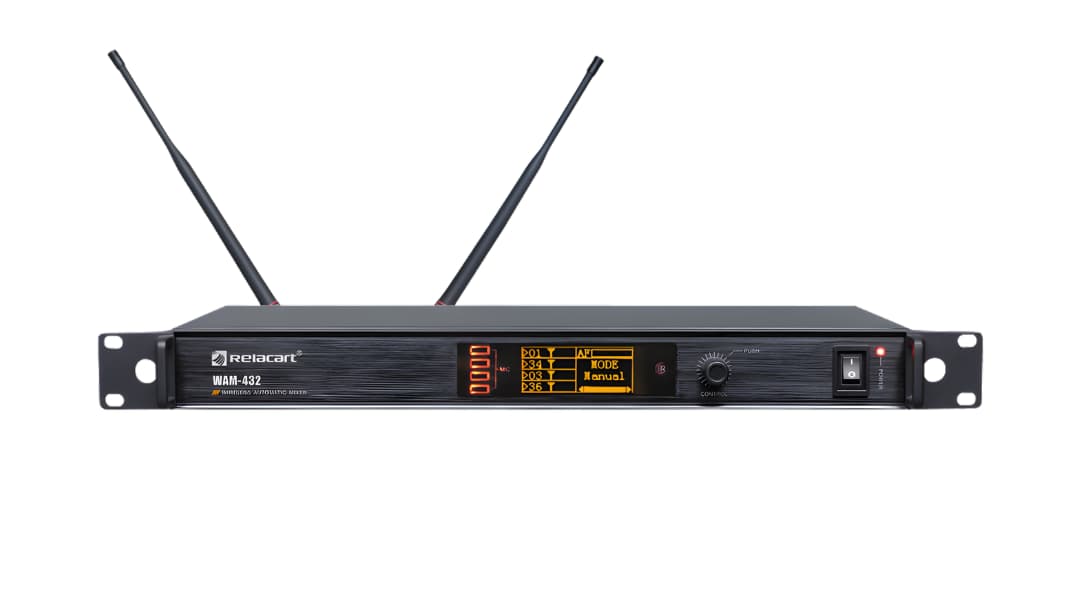 Mezclador Inalámbrico De Audio Para Micrófonos y Pre-Amplificador De 4 Canales