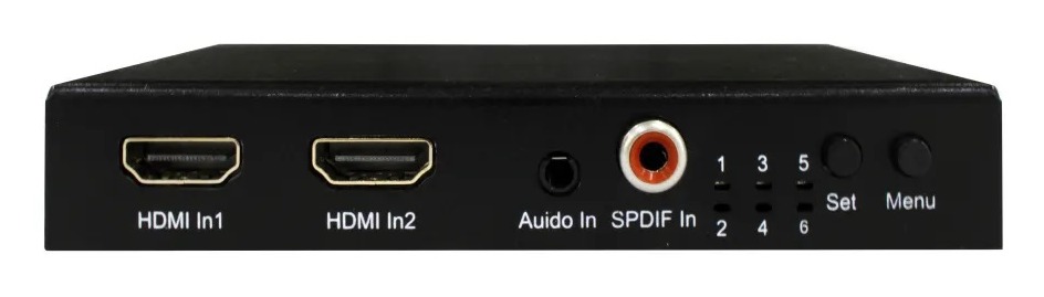 Switch HDMI 2×1 / Splitter 1×2 HDMI 2.0 con Extractor de Audio y Desescalador 4K@60Hz