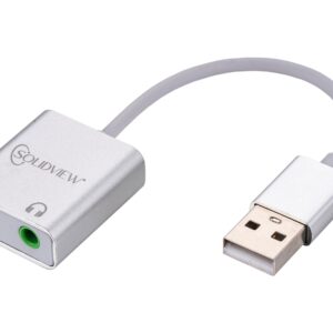 Convertidor USB 2.0 a Audio 3.5 mm Estéreo para Auriculares y Parlantes