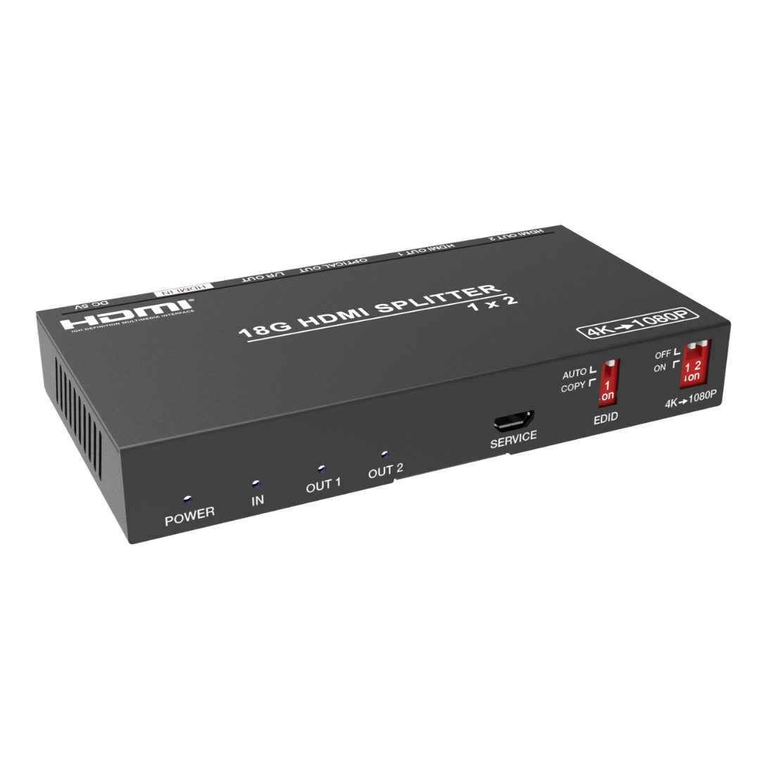 Mini Distribuidor HDMI 1x2 4K 60Hz